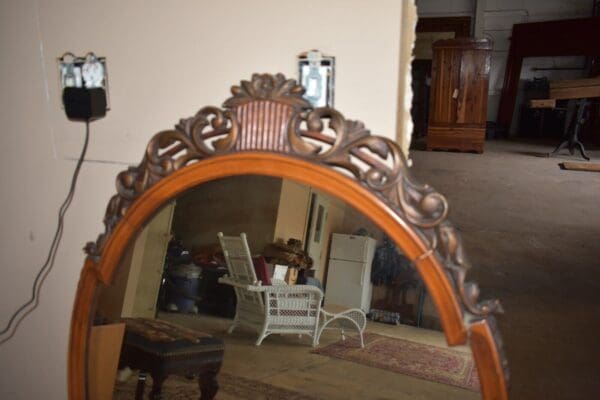 Large Antique Ornate Wall Mirror