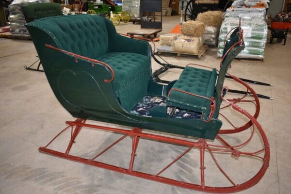 Restored Antique Jump Seat Cutter Sleigh with Shafts, Lowell Larson Collection