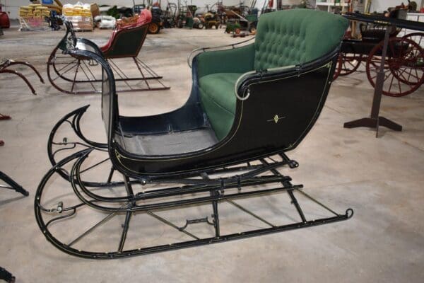 Restored Antique Cutter Sleigh with Shafts, M.C. Black Kerhonkson