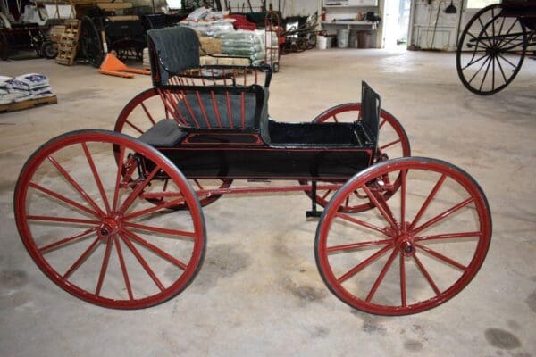 Restored Pony Runabout Carriage with Pole and Shafts, Walborn & Rikker