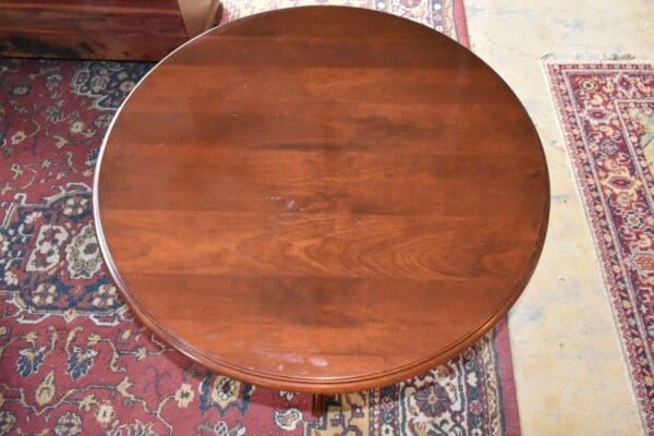 Vintage Round Ethan Allen Cherry Accent Table