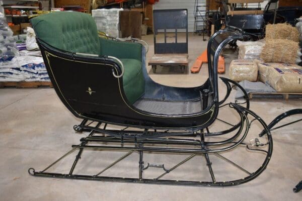 Restored Antique Cutter Sleigh with Shafts, M.C. Black Kerhonkson