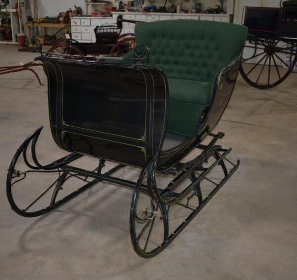 Restored Antique Cutter Sleigh with Shafts, M.C. Black Kerhonkson