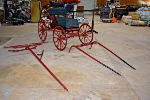 Restored Pony Runabout Carriage with Pole and Shafts, Walborn & Rikker