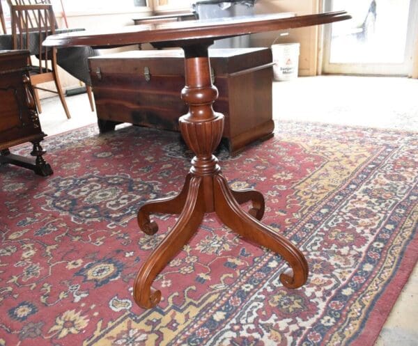 Vintage Round Ethan Allen Cherry Accent Table