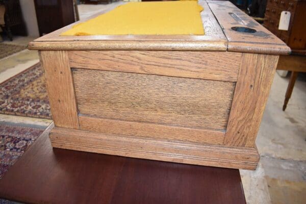 Antique Oak School Master's Slant Front Oak Desk