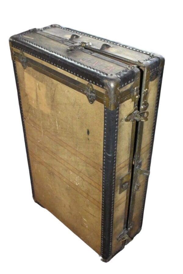 Vintage Monogrammed Suitcase, Travel Trunk by Everwear Trunk Co. Newark NJ