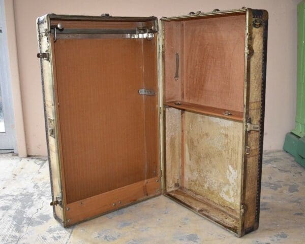 Vintage Monogrammed Suitcase, Travel Trunk by Everwear Trunk Co. Newark NJ