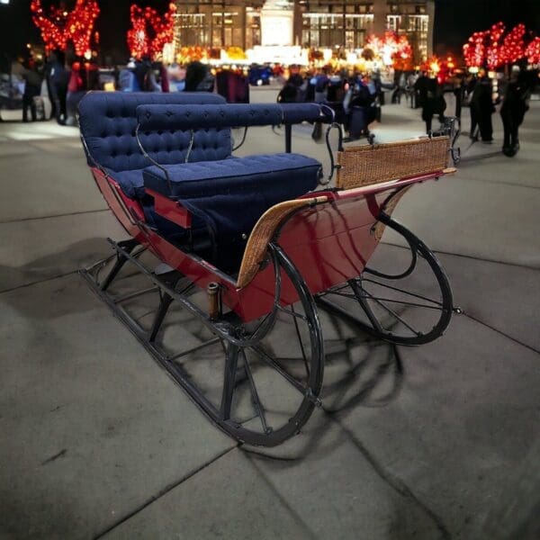 Restored Antique Studebaker 4 passenger Horse Drawn Sleigh with Shafts & Pole