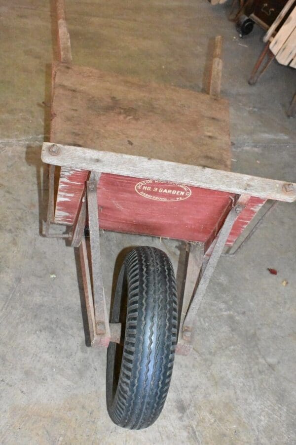 Primitive Antique Wheelbarrow Cart 3 Jackson Manufacturing Harrisburg PA