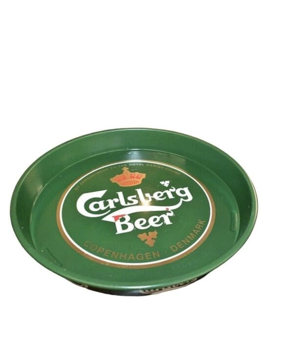 Vintage Green Carlsberg Beer Tray, Copenhagen Denmark, Made in Germany