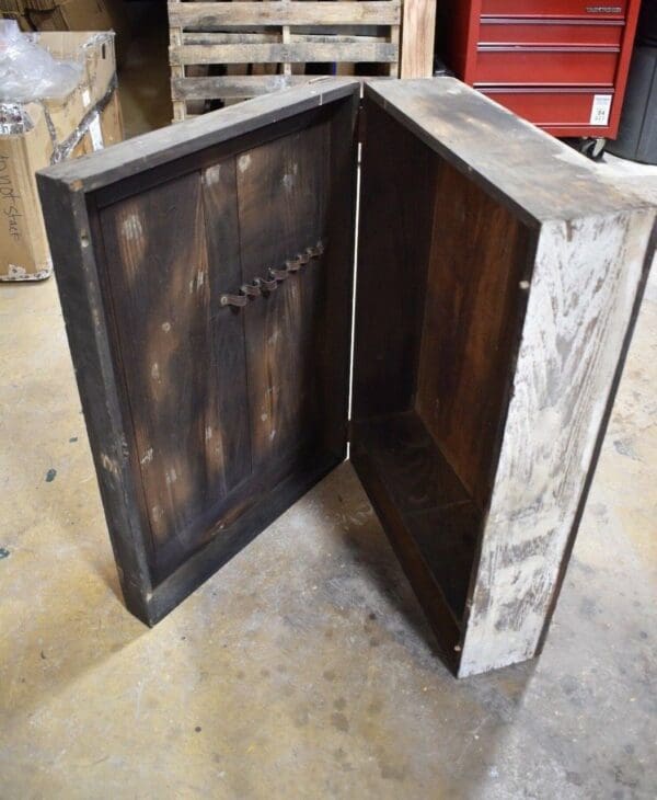 Shabby Chic Primitive Barnwood Style Cupboard, Cabinet