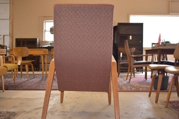 Thonet Mid Century Modern Bentwood Highback Upholstered Chair