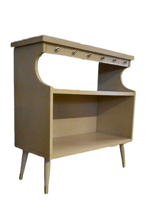 Mid Century Modern Blonde Retro Bookshelf, Bookcase, Stand