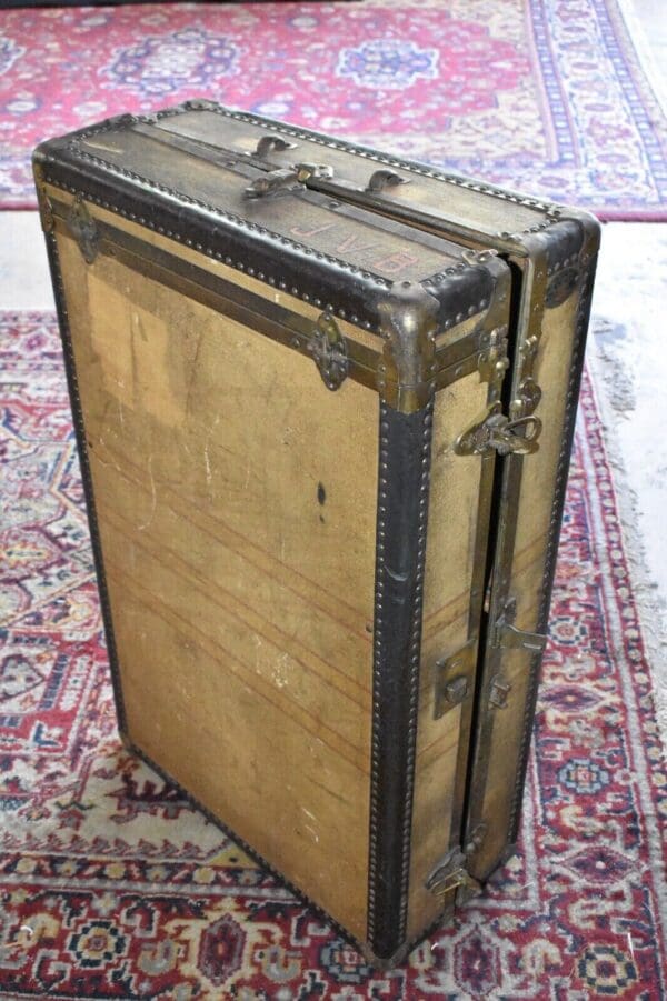 Vintage Monogrammed Suitcase, Travel Trunk by Everwear Trunk Co. Newark NJ