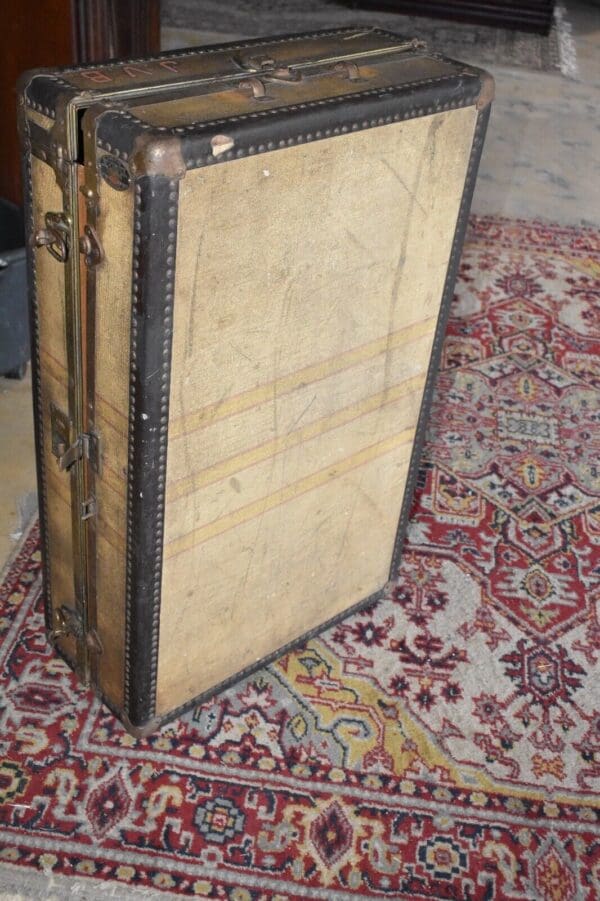 Vintage Monogrammed Suitcase, Travel Trunk by Everwear Trunk Co. Newark NJ