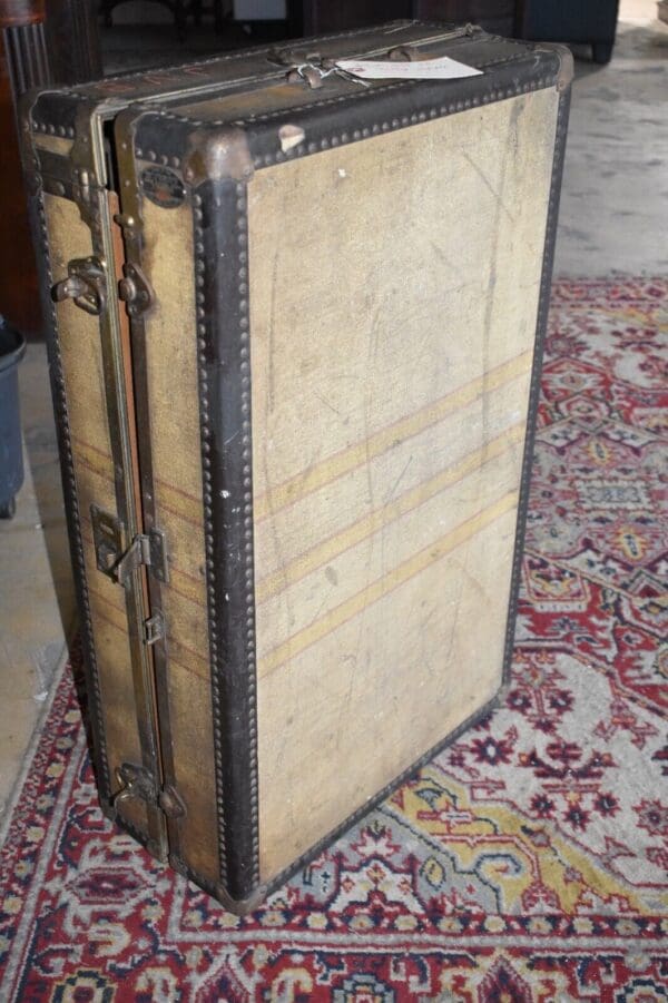 Vintage Monogrammed Suitcase, Travel Trunk by Everwear Trunk Co. Newark NJ