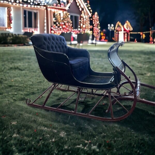 Restored Antique Pony Cutter Sleigh with Shafts