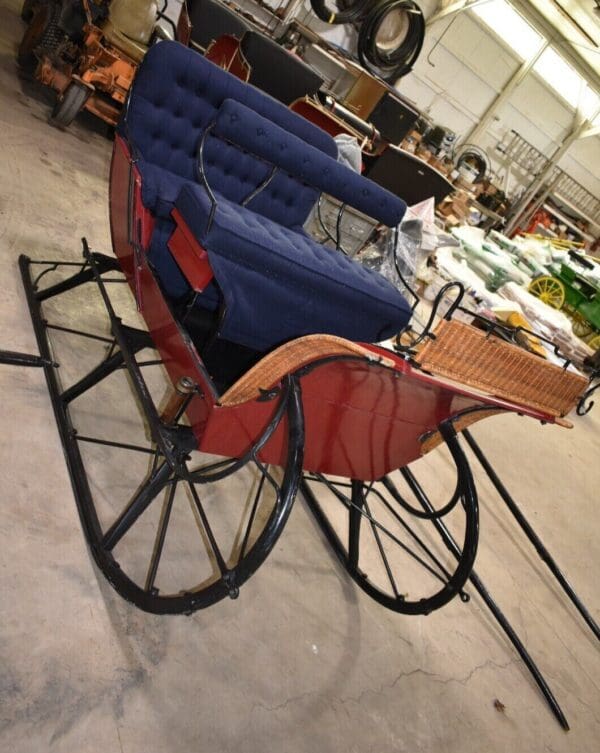 Restored Antique Studebaker 4 passenger Horse Drawn Sleigh with Shafts & Pole