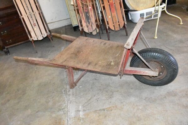 Primitive Antique Wheelbarrow Cart 3 Jackson Manufacturing Harrisburg PA