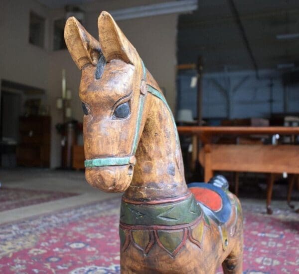 Antique Primitive Child's Wood Rocking Horse