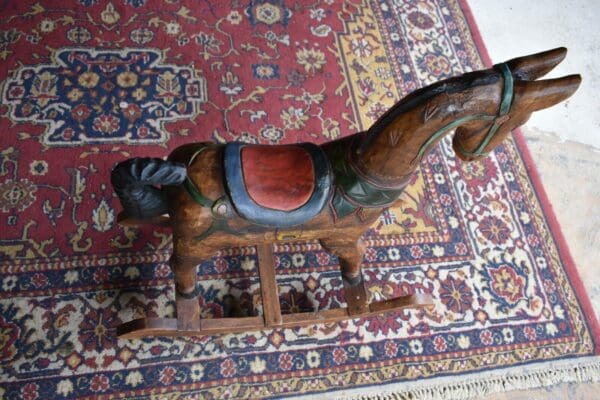 Antique Primitive Child's Wood Rocking Horse