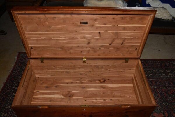 Vintage Solid Red Blanket Cedar Chest by West Branch, Trunk