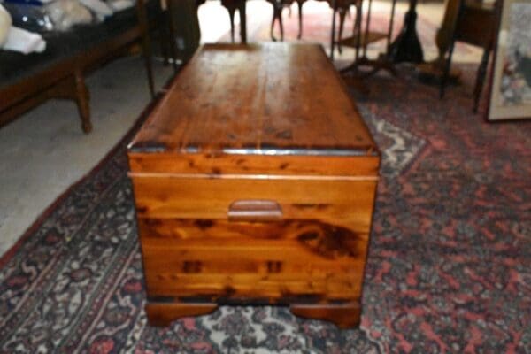 Vintage Solid Red Blanket Cedar Chest by West Branch, Trunk