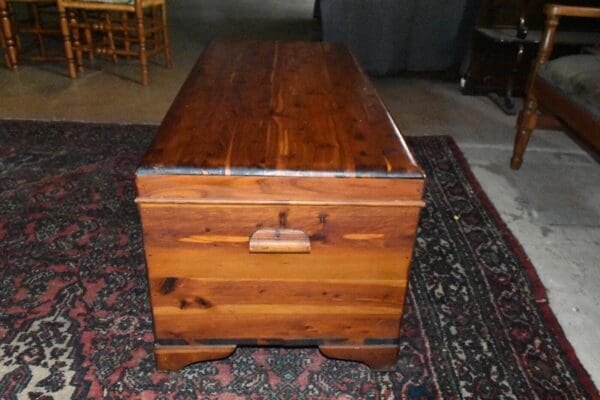 Vintage Solid Red Blanket Cedar Chest by West Branch, Trunk