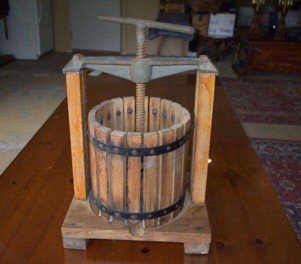 Antique Primitive Small Fruit Grape Press