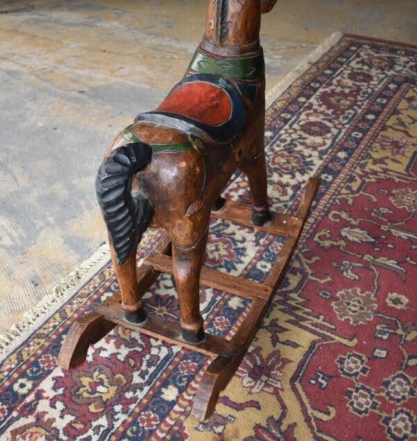 Antique Primitive Child's Wood Rocking Horse