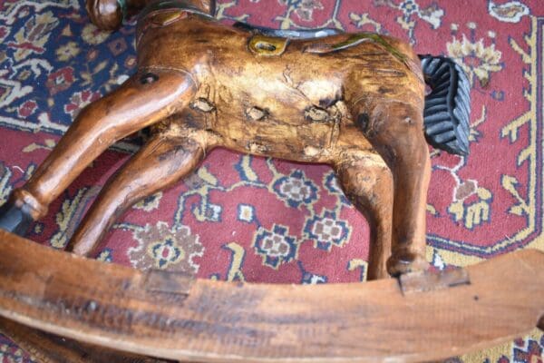 Antique Primitive Child's Wood Rocking Horse