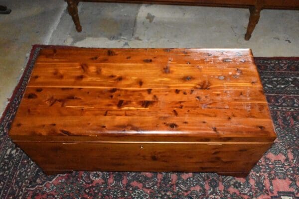 Vintage Solid Red Blanket Cedar Chest by West Branch, Trunk