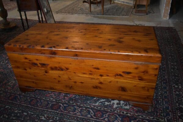 Vintage Solid Red Blanket Cedar Chest by West Branch, Trunk