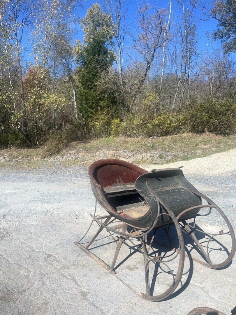 Antique Currier & Ives Albany Cutter Sleigh With Shafts