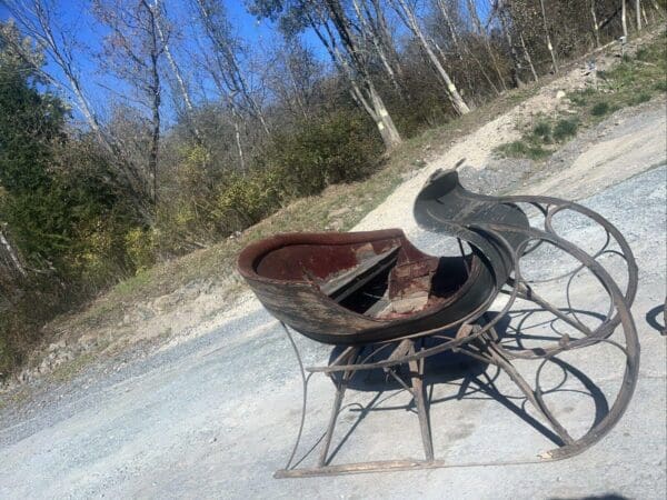 Antique Currier & Ives Albany Cutter Sleigh With Shafts