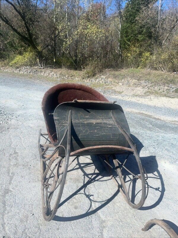 Antique Currier & Ives Albany Cutter Sleigh With Shafts