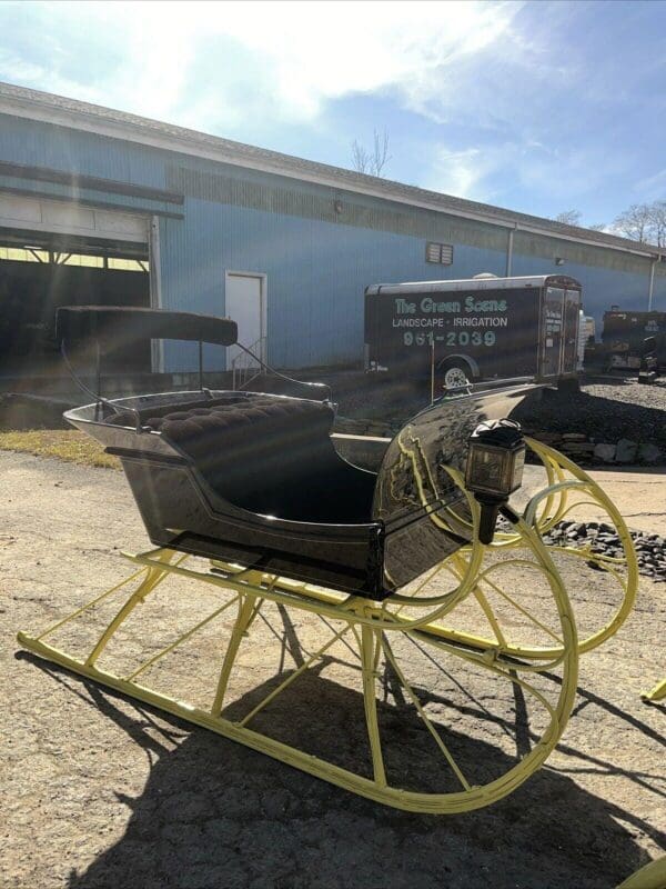 Antique Restored Pony Cutter Sleigh With Shafts