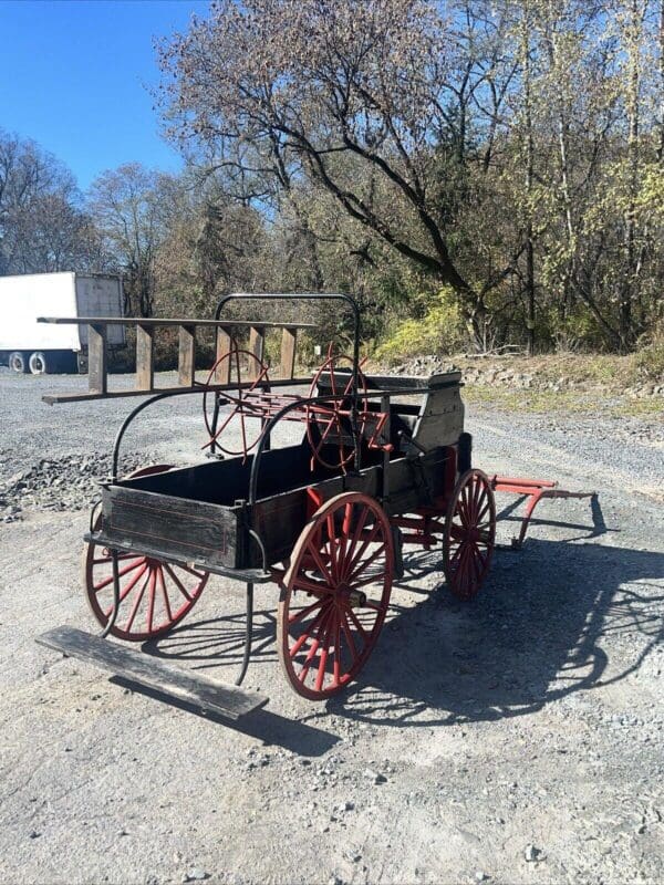 Primitive Fireman’s Pony Cart with shafts, Equestrian