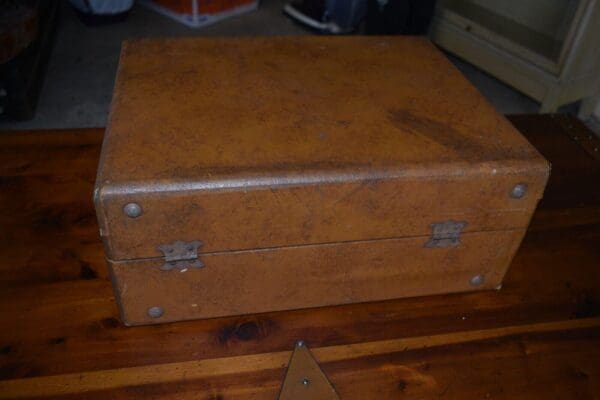 Antique Hand Crank Suitcase Portable Record Player by Birch Model 600