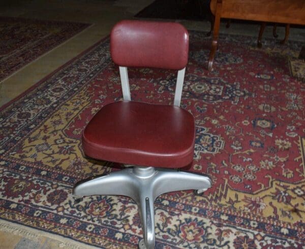 Mid Century Vintage Steel Rolling Office Chair by Cole-Steel NY