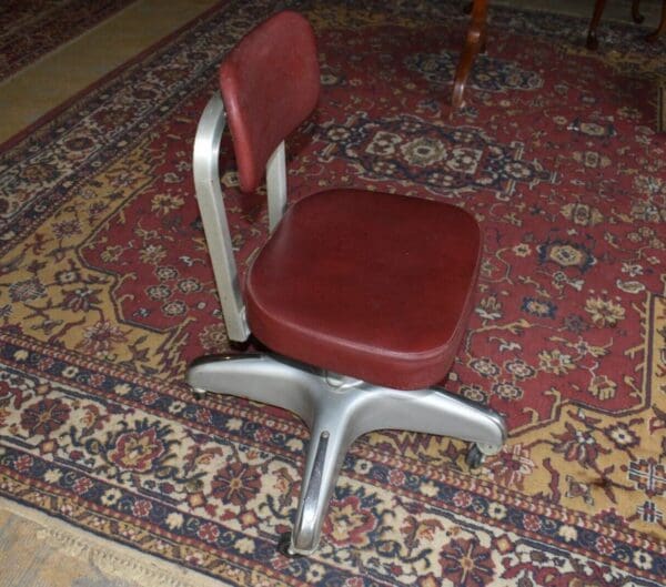 Mid Century Vintage Steel Rolling Office Chair by Cole-Steel NY