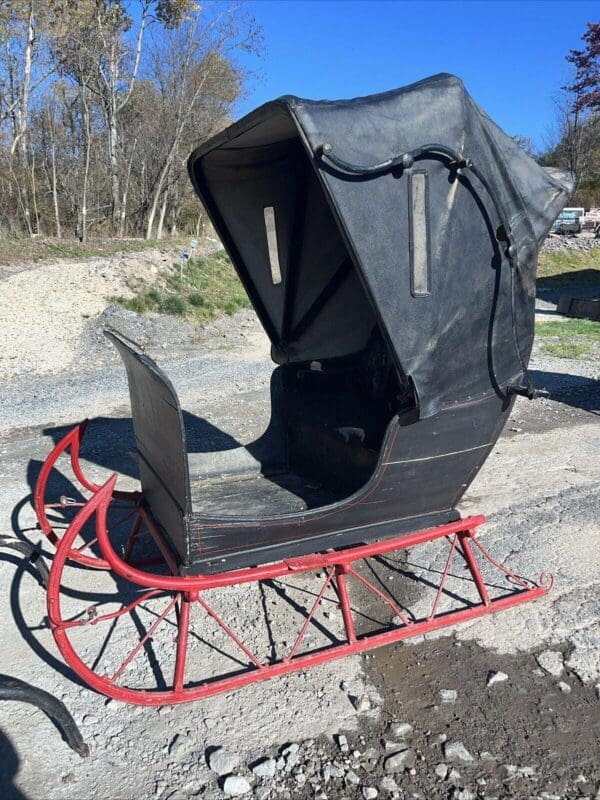 Signed Antique Doctor’s Sleigh With Shafts