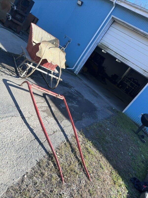 Antique Wicker Basket Christmas Sleigh