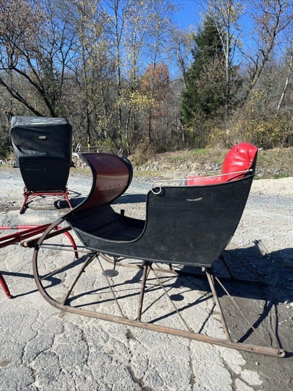 Signed Antique Christmas Sleigh With Shafts