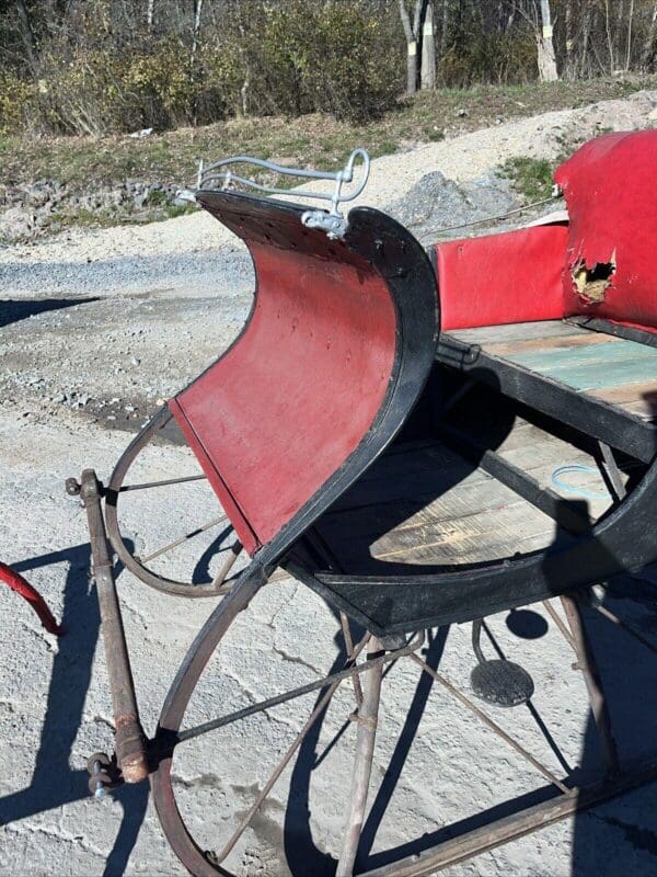 Signed Antique Christmas Sleigh With Shafts