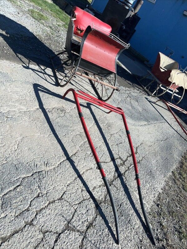 Signed Antique Christmas Sleigh With Shafts