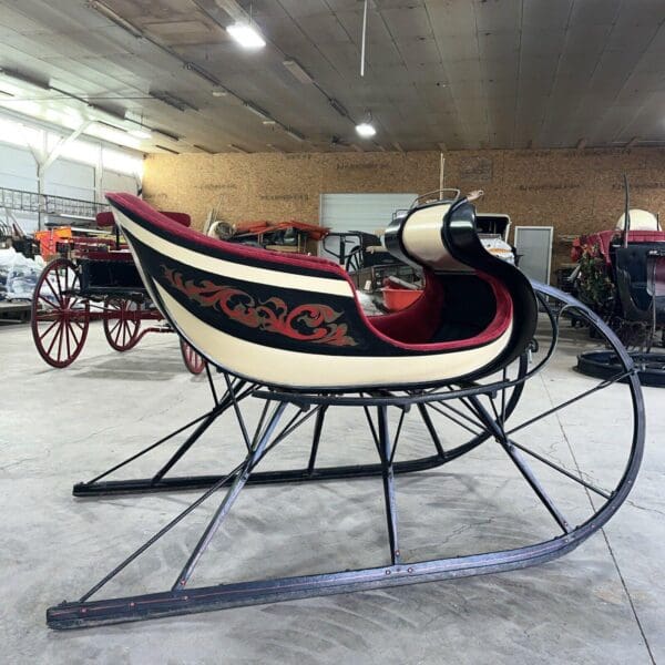 Antique Currier & Ives Albany Cutter Sleigh With Shafts