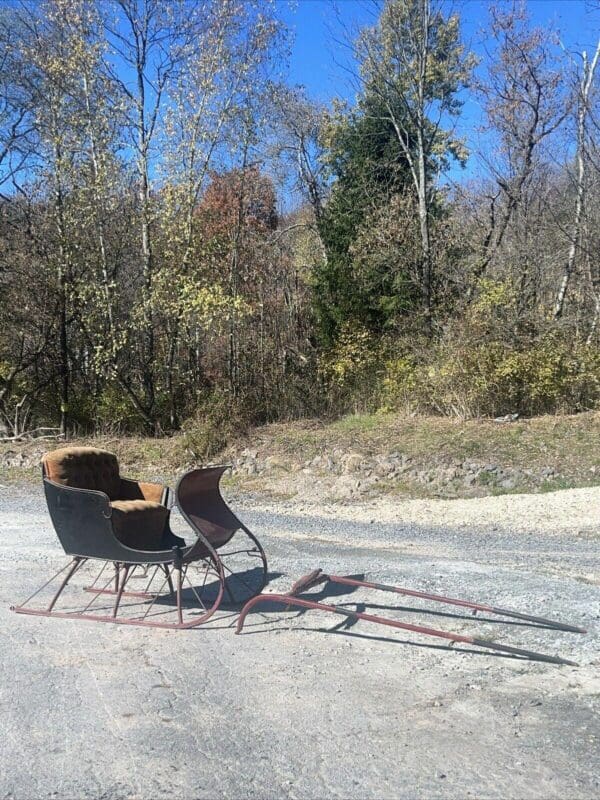 Antique Portland Cutter Sleigh With Shafts, Steurtevant & Larraby Co NY