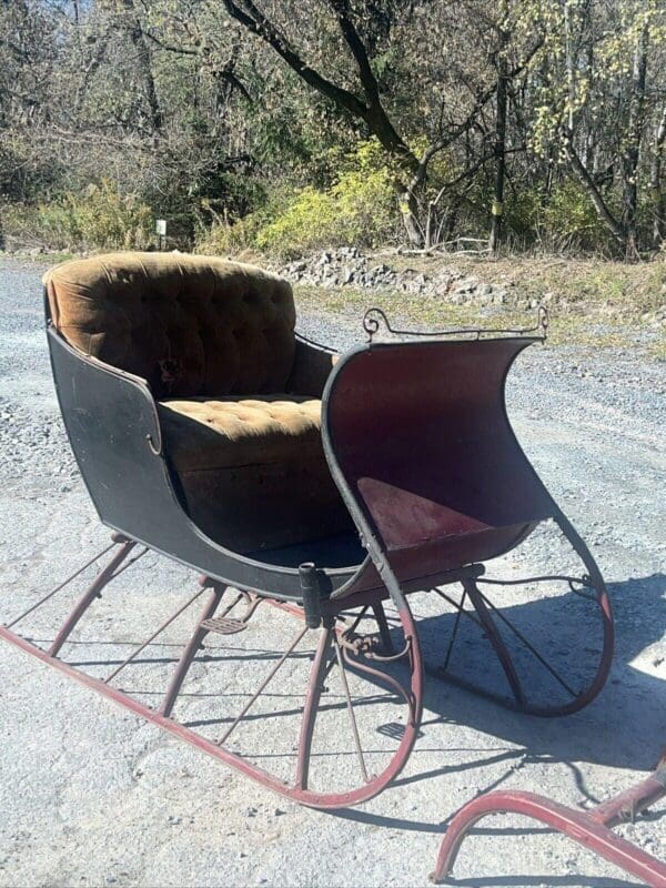 Antique Portland Cutter Sleigh With Shafts, Steurtevant & Larraby Co NY